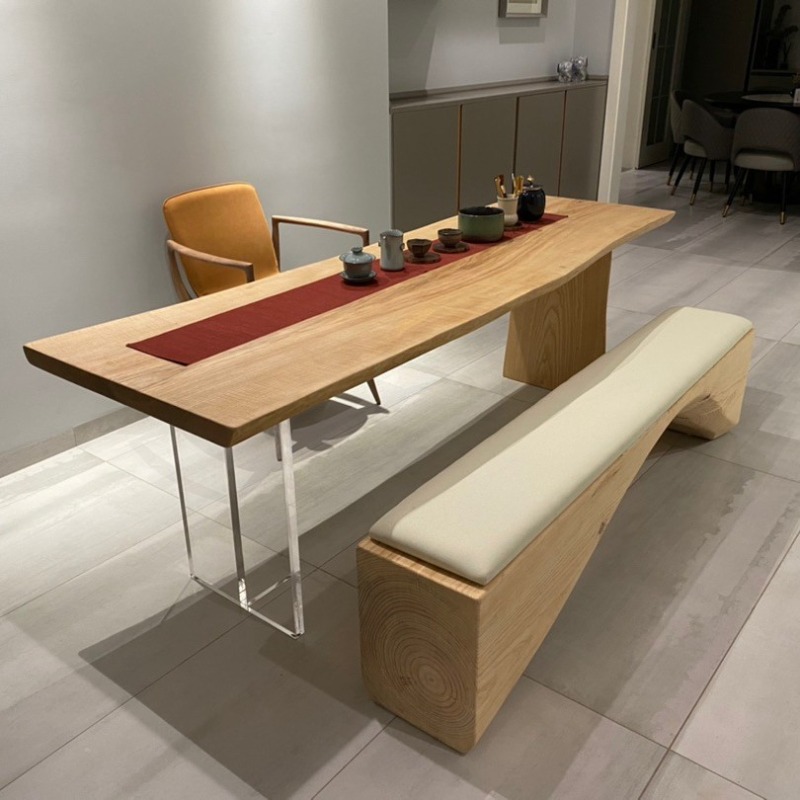 Home Office Desks - Nordic Solid Wood Acrylic Floating Table