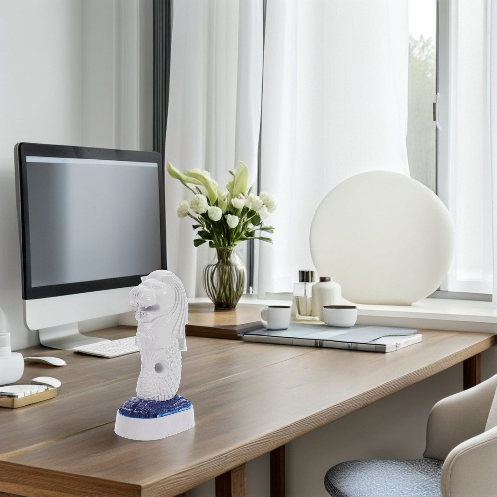 Home Office Singapore - Singapore Merlion Tabletop Ornament Creative Architectural
