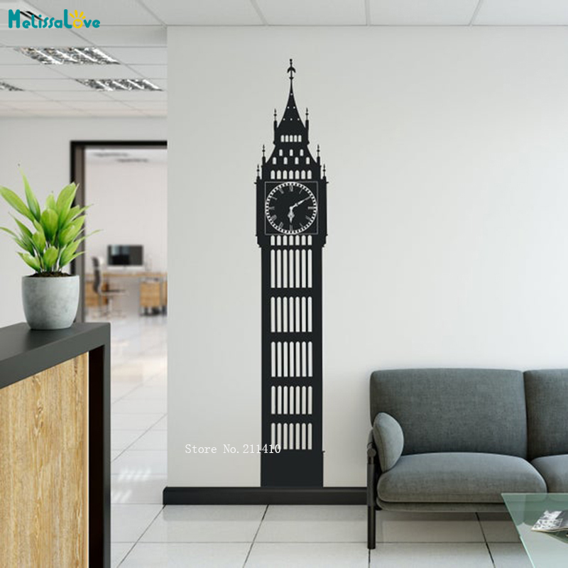 Home Office England - Clock Shape Wall Sticker London Art