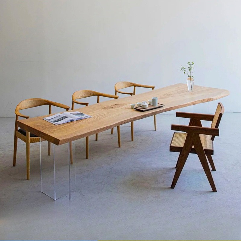 Nordic Solid Wood Acrylic Floa - Home Office Desks 评论和价格