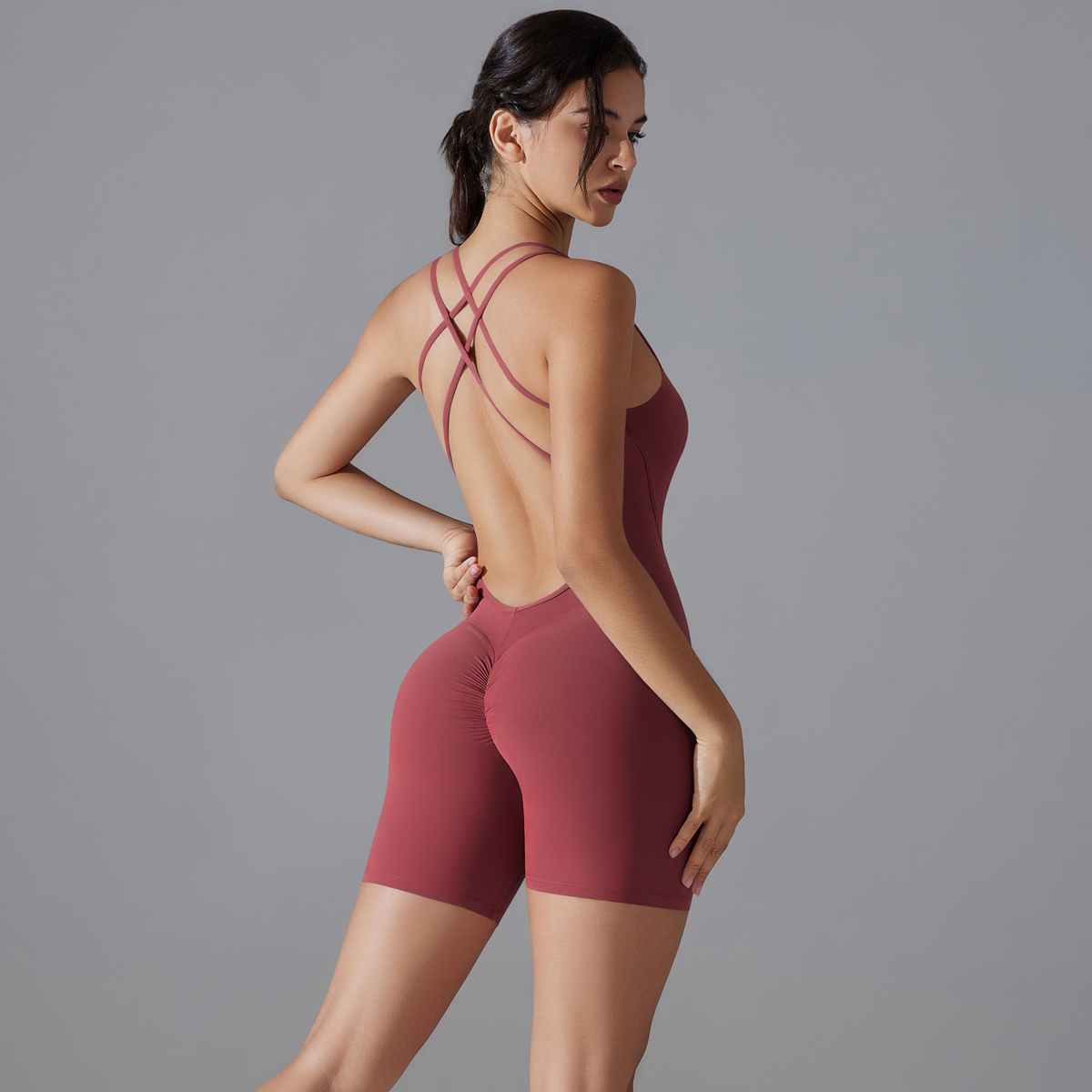 Yoga Set Sexy Backless Sporty  - Home Office Romance 评论和价格