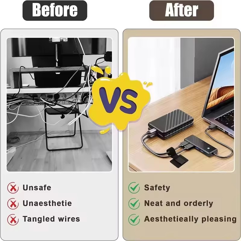 4/20Pcs Reusable Self-Adhesive - Home Office Desks 评论和价格