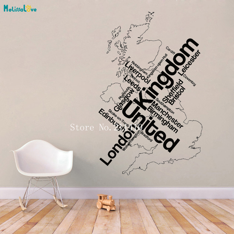 Wall Sticker Map London Unied  - Home Office England 评论和价格