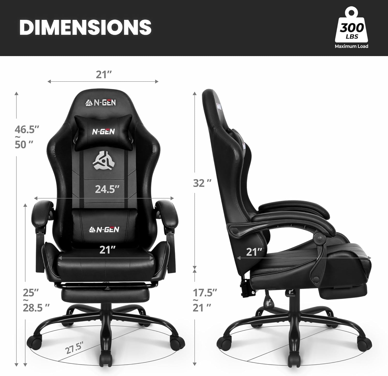 Gaming Chair with Footrest Lum - Home Office Ergonomics 评论和价格