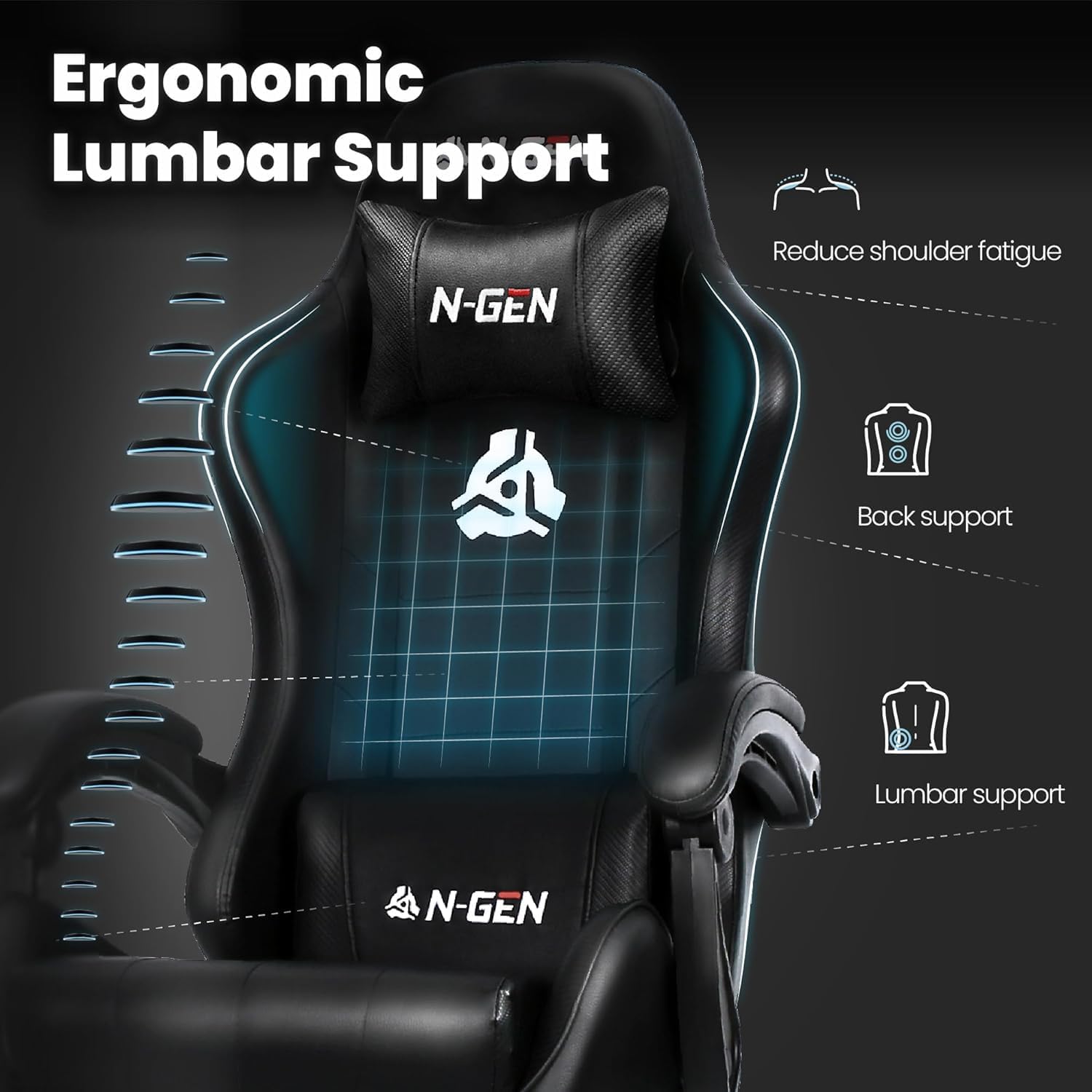 Gaming Chair with Footrest Lum - Home Office Ergonomics 评论和价格