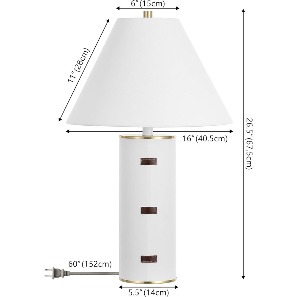 27-inch LED Table Lamp - White - Home Office Desks 评论和价格