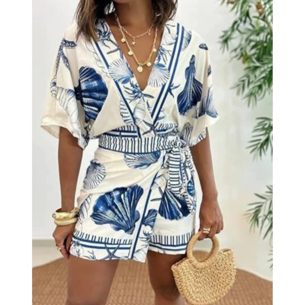 Fashion Printed Short Sleeve W - Home Office Romance 评论和价格