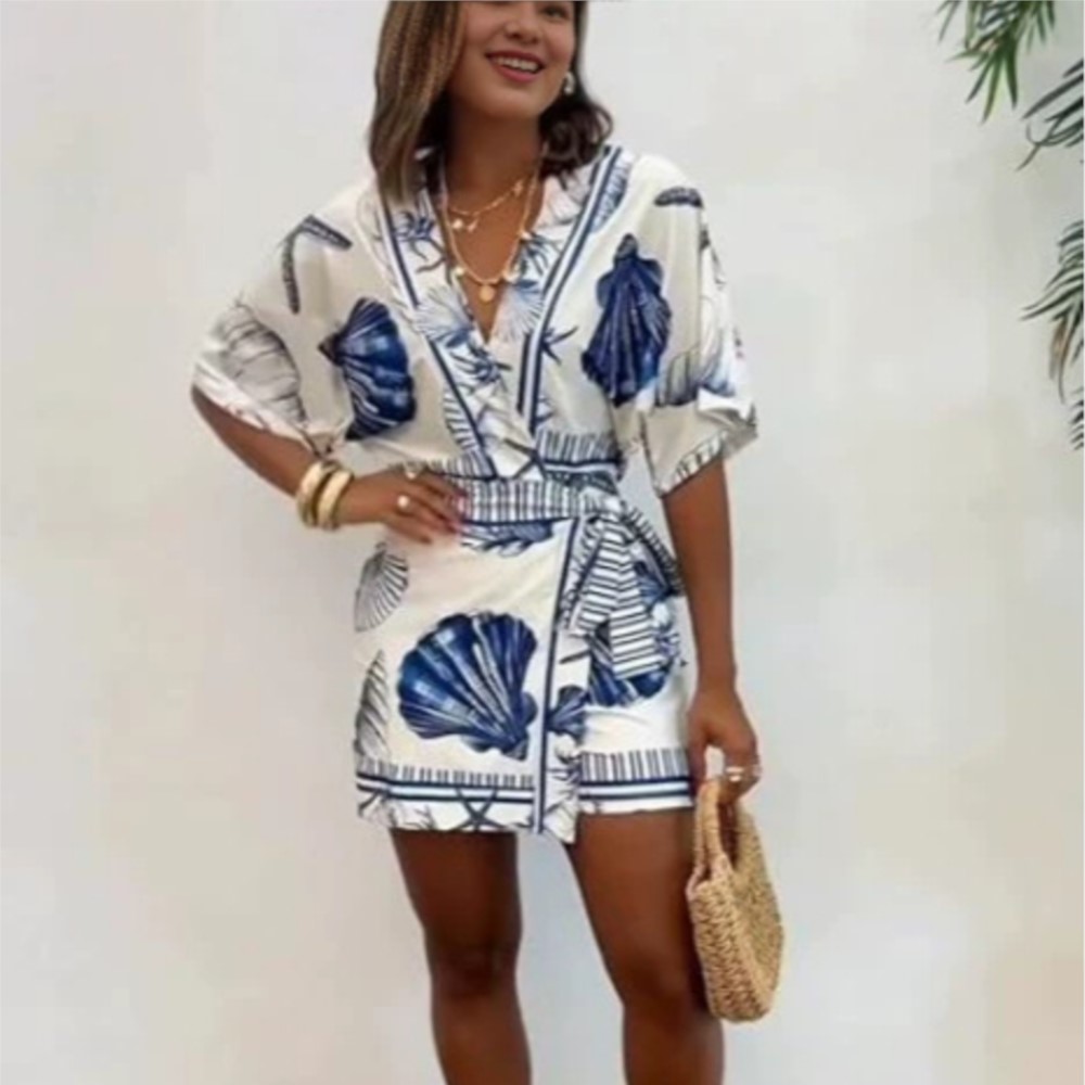 Fashion Printed Short Sleeve W - Home Office Romance 评论和价格