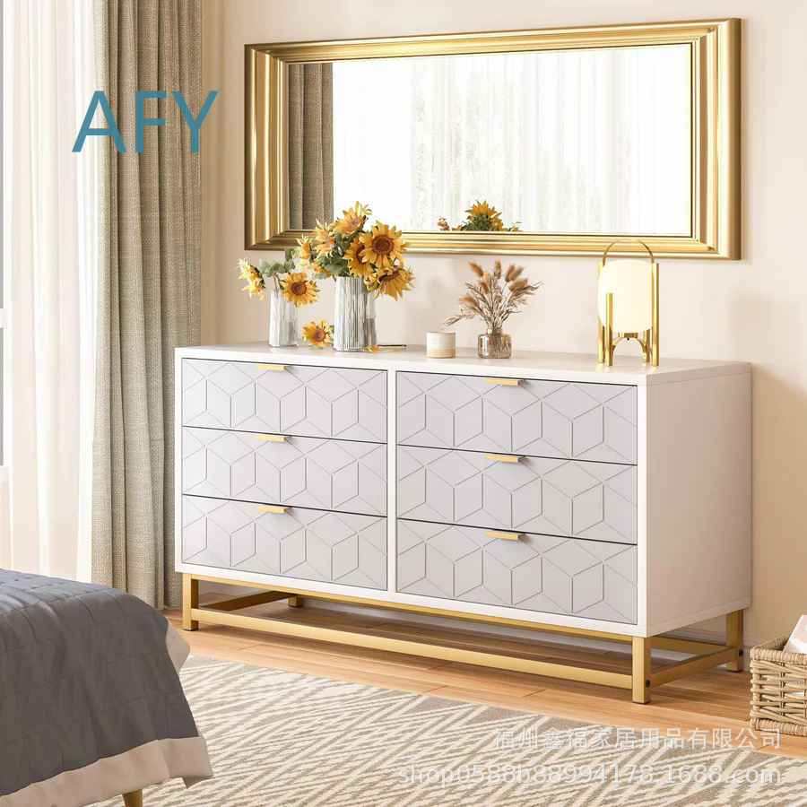 New Custom Wooden Six Drawer D - Home Office Ikea 评论和价格