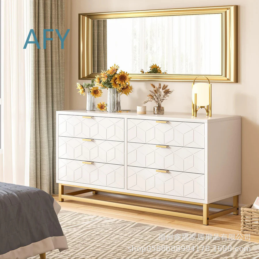 New Custom Wooden Six Drawer D - Home Office Ikea 评论和价格