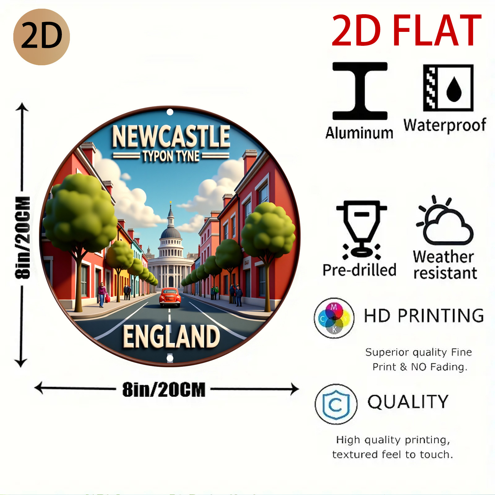 2D Flat, 2d Flat Circular Newc - Home Office England 评论和价格