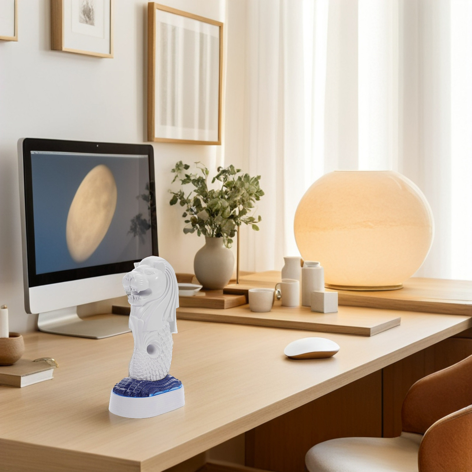 Singapore Merlion Tabletop Orn - Home Office Singapore 评论和价格