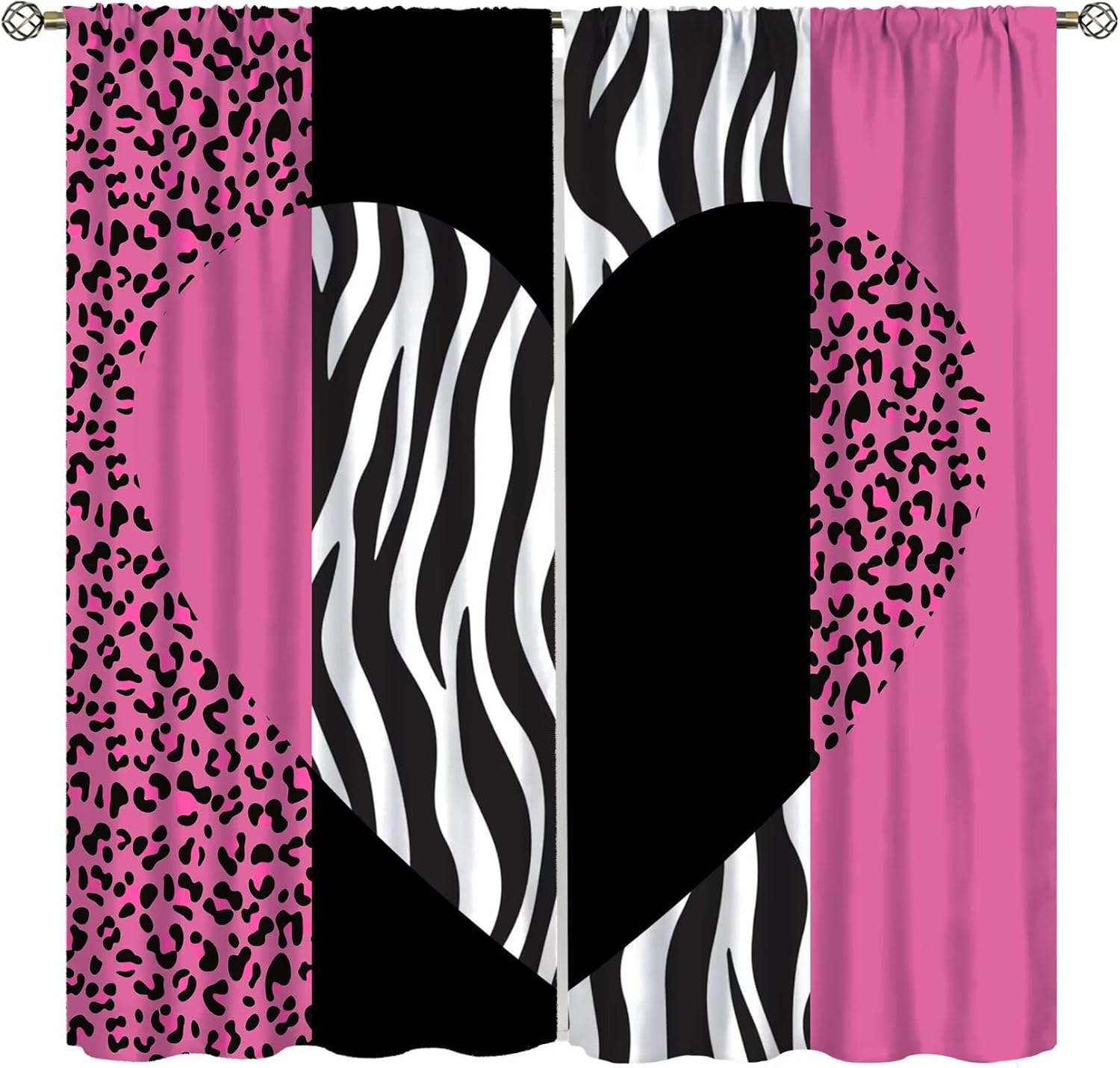 Art Wild Animal Skin Curtain，V - Home Office Romance 评论和价格