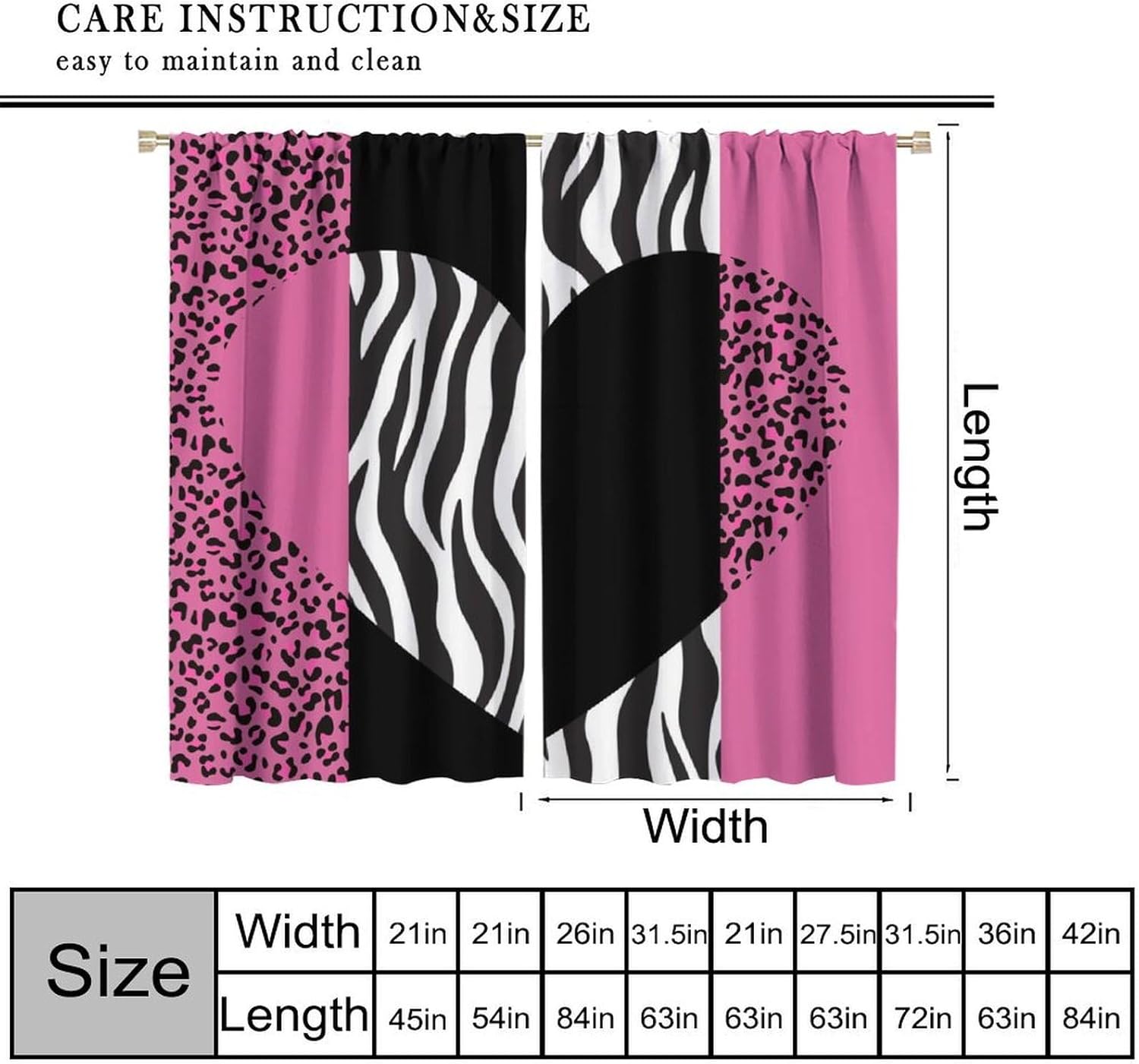 Art Wild Animal Skin Curtain，V - Home Office Romance 评论和价格
