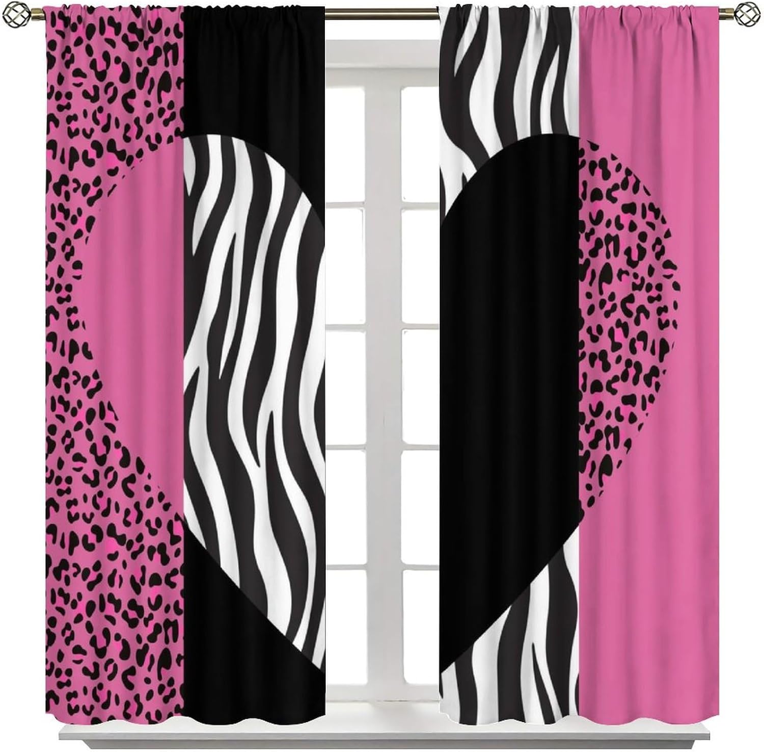 Art Wild Animal Skin Curtain，V - Home Office Romance 评论和价格