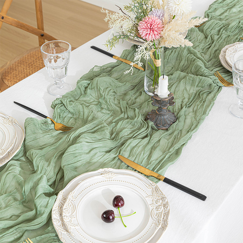 Bali gauze crinkled table runn - Home Office Bali 评论和价格