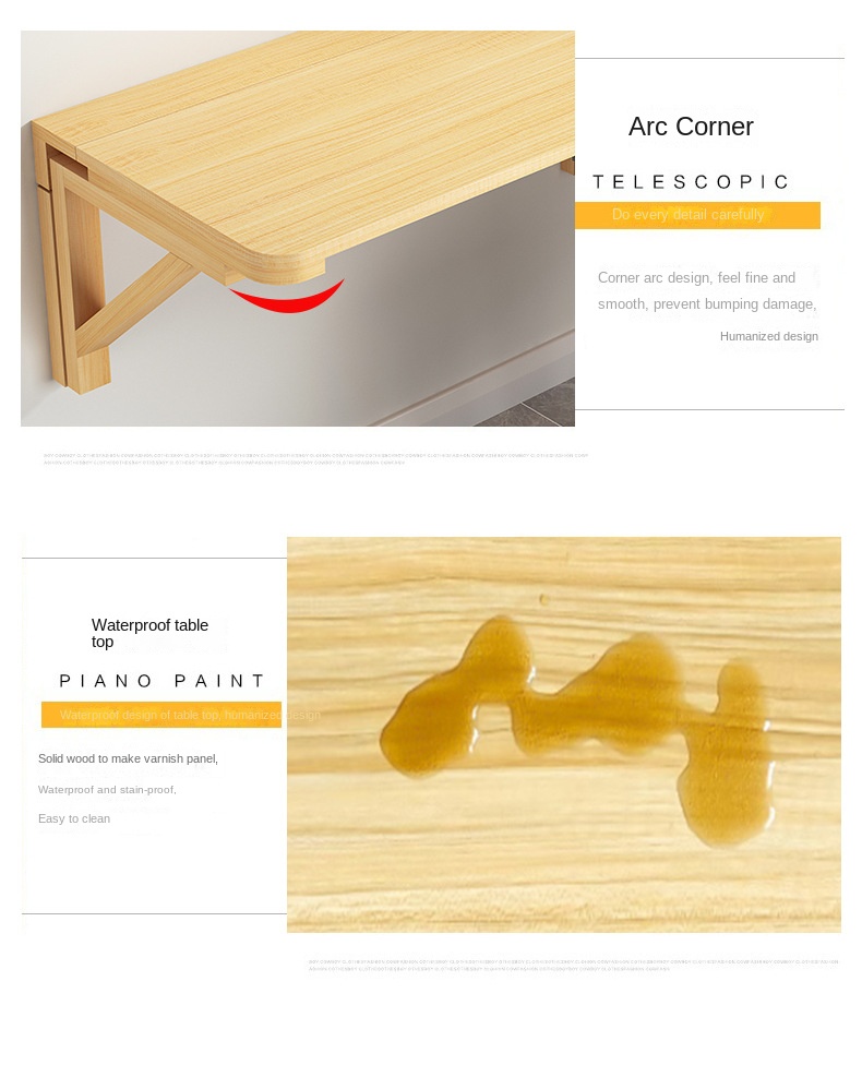 Solid Wood Folding Wall Desk S - Home Office Ikea 评论和价格