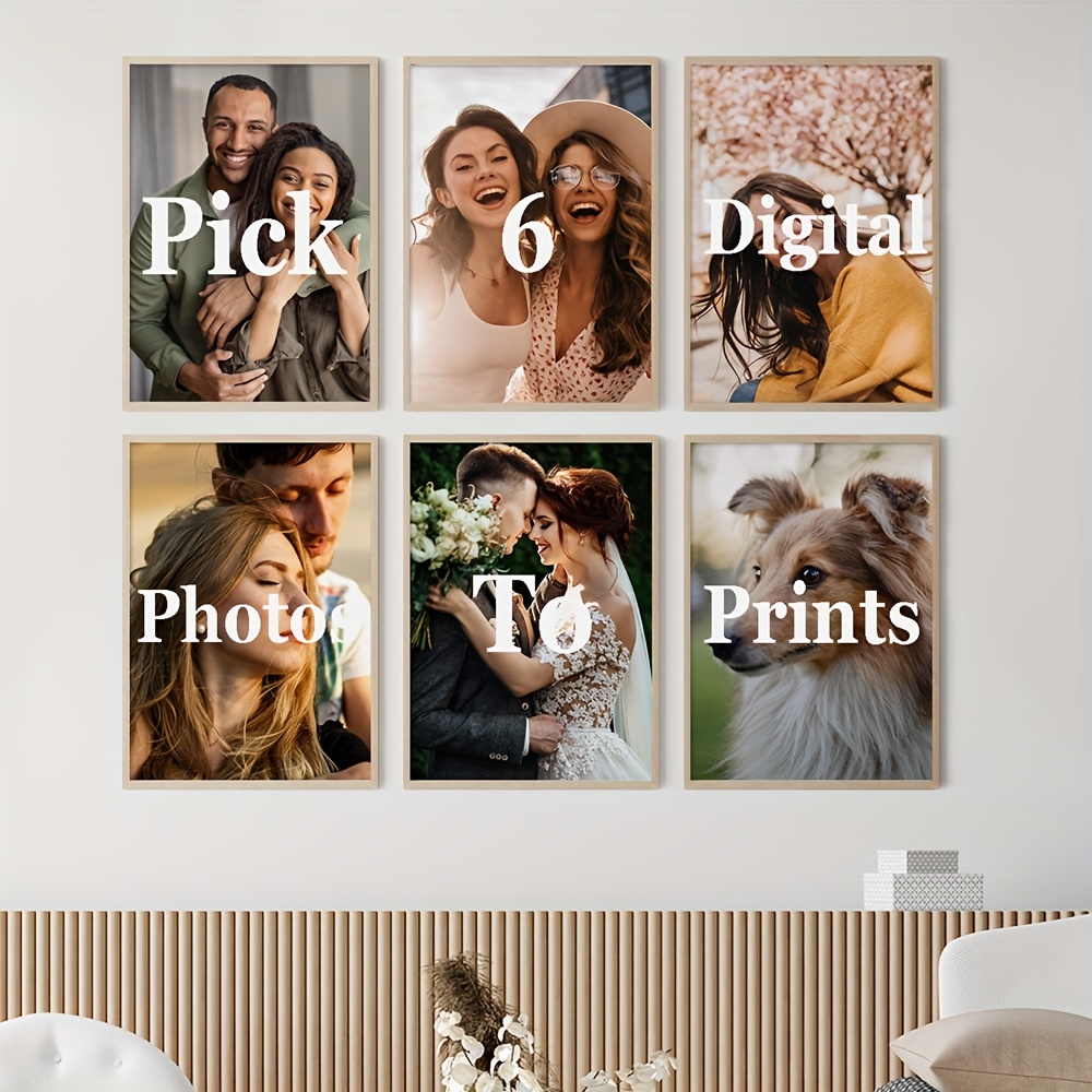 6pcs/set Custom Canvas Prints  - Home Office Photos 评论和价格